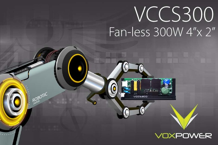 Vox Power extends output voltage options of its market leading VCCS300 fan-less 300W power supply